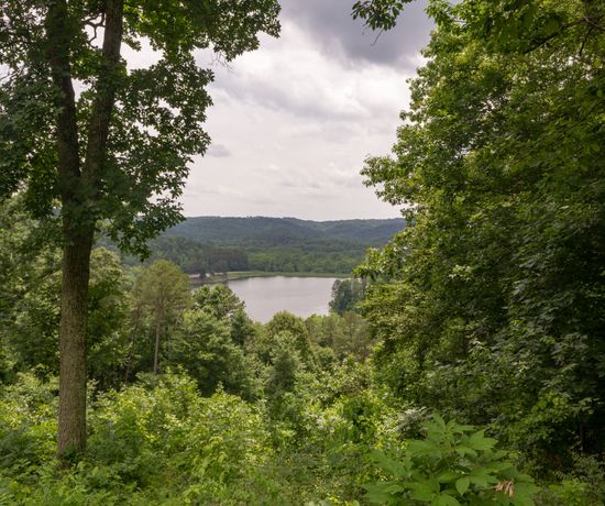 View of the state park from a hill